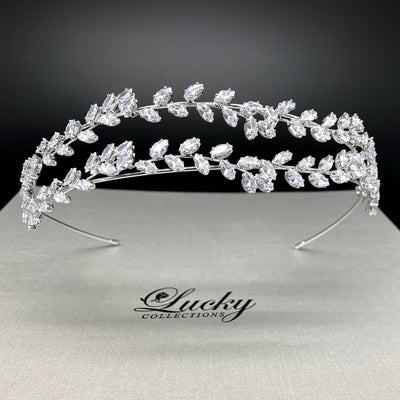 Bridal Headband, Zirconia Headband reminiscent of Greek Goddesses by Lucky Collections ™ 